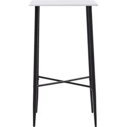 TRUE DEAL Ensemble De Bar 3 Pcs Similicuir Blanc -Table haute et bar Soldes 26764970 3