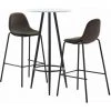 TRUE DEAL Ensemble De Bar 3 Pcs Tissu Gris Foncé -Table haute et bar Soldes 26765297 1