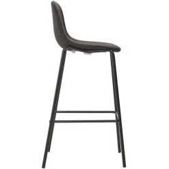 TRUE DEAL Ensemble De Bar 3 Pcs Tissu Gris Foncé -Table haute et bar Soldes 26765297 5