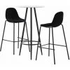 TRUE DEAL Ensemble De Bar 3 Pcs Tissu Noir -Table haute et bar Soldes 26765313 1