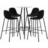 TRUE DEAL Ensemble De Bar 5 Pcs Tissu Noir -Table haute et bar Soldes 26765320 1