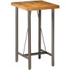 TRUE DEAL Table De Bar Teck Recyclé Massif 60 X 60 X 107 Cm -Table haute et bar Soldes 27130083 1