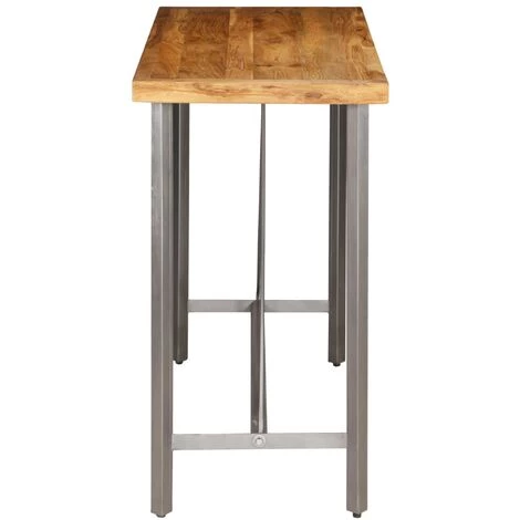 TRUE DEAL Table De Bar Teck Recyclé Massif 120 X 58 X 106 Cm 6 TRUE DEAL Table De Bar Teck Recyclé Massif 120 X 58 X 106 Cm – Image 4