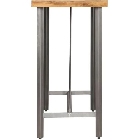 TRUE DEAL Table De Bar Teck Recyclé Massif 120 X 58 X 106 Cm 7 TRUE DEAL Table De Bar Teck Recyclé Massif 120 X 58 X 106 Cm – Image 5