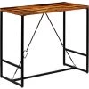 ASUPERMALL Table De Bar Bois Recycle Solide 120 X 60 X 106 Cm