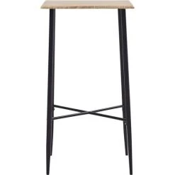 ASUPERMALL Table De Bar Chene 60 X 60 X 111 Cm MDF -Table haute et bar Soldes 27304012 3