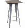 Table Haute HHG-401 Avec Plateau En Bois, Table De Bar, Design Industriel En Métal 107x60x60cm ~ Gris 1 Table Haute HHG-401 Avec Plateau En Bois, Table De Bar, Design Industriel En Métal 107x60x60cm ~ Gris -Table haute et bar Soldes 27343023 1