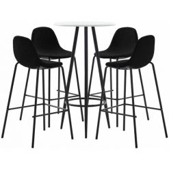 YOUTHUP Ensemble De Bar 5 Pcs Tissu Noir - Noir