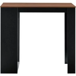 Table De Bar Kouvola 110 X 50 X 103 Cm Noir Effet Noyer [en.casa] -Table haute et bar Soldes 27572177 4