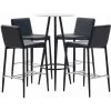 TRUE DEAL Ensemble De Bar 5 Pcs Similicuir Noir -Table haute et bar Soldes 27858860 1