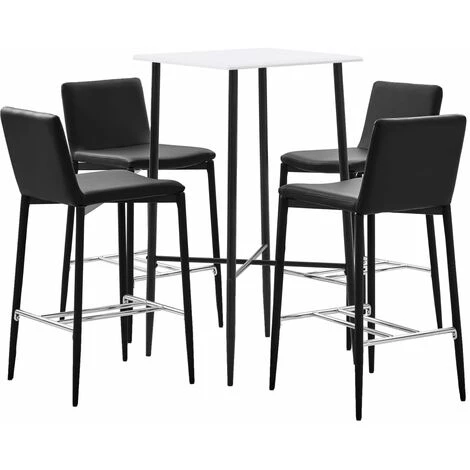 TRUE DEAL Ensemble De Bar 5 Pcs Similicuir Noir 3 TRUE DEAL Ensemble De Bar 5 Pcs Similicuir Noir