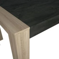 DEMEYERE Table De Salle à Manger 170x90 Sheffield - Naturel Clair - Chêne Clair Et Gris Anthracite -Table haute et bar Soldes 27949117 3
