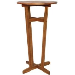 YOUTHUP Table De Bar 60x105 Cm Bois D'acacia Massif - Brun