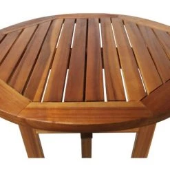 YOUTHUP Table De Bar 60x105 Cm Bois D'acacia Massif - Brun -Table haute et bar Soldes 28175987 4