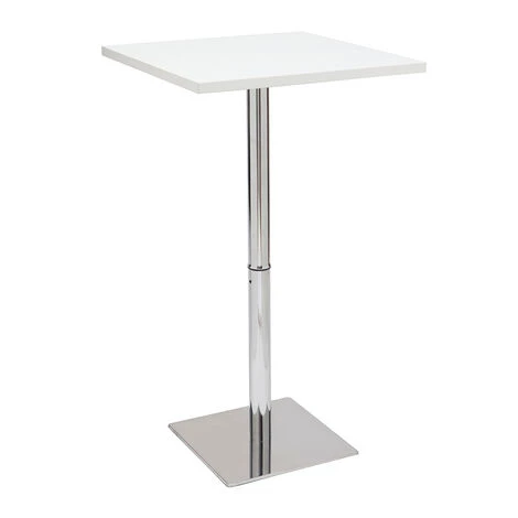 MILIBOO Table De Bar Design Carrée Blanche JACK - Blanc 5 MILIBOO Table De Bar Design Carrée Blanche JACK - Blanc – Image 3