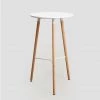 Table Haute Ronde En MDF Et Métal (Ø60 Cm) Royal Design SKLUM MDF - Métal - Blanc - Bois Naturel 1 Table Haute Ronde En MDF Et Métal (Ø60 Cm) Royal Design SKLUM MDF - Métal - Blanc - Bois Naturel -Table haute et bar Soldes 28217964 1