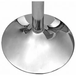 TRUE DEAL Table De Bar MDF Avec 1 Pied En Acier Haut Brillance Blanc -Table haute et bar Soldes 28295576 4