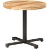 Table De Bistro Ronde Ø80x75 Cm Bois De Manguier Brut VidaXL -Table haute et bar Soldes 28388120 1