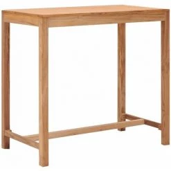 YOUTHUP Table De Bar De Jardin 110x60x105 Cm Bois De Teck Solide - Brun