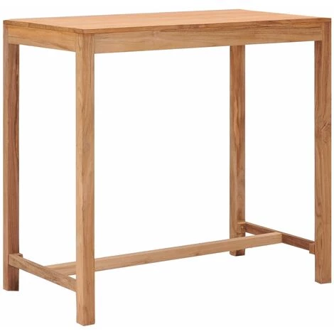 YOUTHUP Table De Bar De Jardin 110x60x105 Cm Bois De Teck Solide - Brun 3 YOUTHUP Table De Bar De Jardin 110x60x105 Cm Bois De Teck Solide - Brun