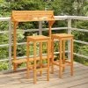 VidaXL Ensemble De Bar De Balcon 3 Pcs Bois D'acacia Solide - Brun 1 VidaXL Ensemble De Bar De Balcon 3 Pcs Bois D'acacia Solide - Brun -Table haute et bar Soldes 28771171 1