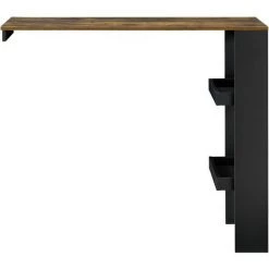 Table De Bar Bromölla 120 X 45 X 106 Cm Effet Chêne Foncé Noir [en.casa] -Table haute et bar Soldes 28854984 4