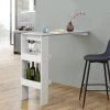 Table De Bar Bromölla 120 X 45 X 106 Cm Effet Béton Blanc [en.casa]