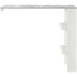 Table De Bar Bromölla 120 X 45 X 106 Cm Effet Béton Blanc [en.casa] -Table haute et bar Soldes 28854996 4