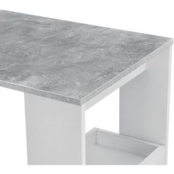 Table De Bar Bromölla 120 X 45 X 106 Cm Effet Béton Blanc [en.casa] -Table haute et bar Soldes 28854996 5
