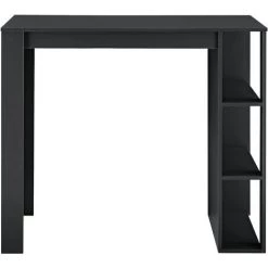 Table De Bar Danderyd 3 Étagères 120x60x106 Cm Noir [en.casa] -Table haute et bar Soldes 28855005 4