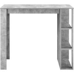 Table De Bar Danderyd 3 Étagères 120x60x106 Cm Effet Béton [en.casa] -Table haute et bar Soldes 28855014 4