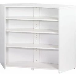 BEAUX MEUBLES PAS CHERS Meuble Bar, Meuble Comptoir Blanc 135 Cm - Coloris: Drapeau Suisse 650