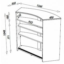 BEAUX MEUBLES PAS CHERS Meuble Bar, Meuble Comptoir Blanc 135 Cm - Coloris: Drapeau Suisse 650 7 BEAUX MEUBLES PAS CHERS Meuble Bar, Meuble Comptoir Blanc 135 Cm - Coloris: Drapeau Suisse 650 -Table haute et bar Soldes 29043926 3