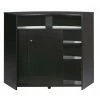 BEAUX MEUBLES PAS CHERS Comptoir D'Acceuil 2 Portes 135 Cm Face Noire - Coloris: Noir -Table haute et bar Soldes 29043929 1