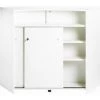 BEAUX MEUBLES PAS CHERS Comptoir D'Acceuil 2 Portes Blanc 135 Cm - Coloris: Capitons 911 1 BEAUX MEUBLES PAS CHERS Comptoir D'Acceuil 2 Portes Blanc 135 Cm - Coloris: Capitons 911 -Table haute et bar Soldes 29044255 1