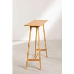 Table Haute En Bois Kerhen SKLUM Bois D'hévéa - 120 X 40 Cm -Table haute et bar Soldes 29051669 4