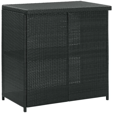 Ensemble De Bar 3 Pcs Résine Tressée Noir VidaXL 6 Ensemble De Bar 3 Pcs Résine Tressée Noir VidaXL – Image 4