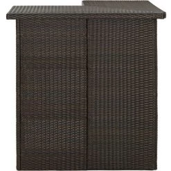 Table D'angle De Bar 100x50x105 Cm Résine Tressée Marron VidaXL 8 Table D'angle De Bar 100x50x105 Cm Résine Tressée Marron VidaXL -Table haute et bar Soldes 29070128 2