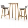 TRUE DEAL Mobilier De Bistro 3 Pcs Bois D'acacia Solide 2 TRUE DEAL Mobilier De Bistro 3 Pcs Bois D'acacia Solide -Table haute et bar Soldes 29746536 1