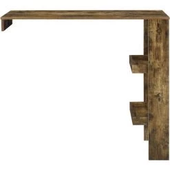 Table De Bar Sölvesborg 2 Compartiments Murale Effet Bois Foncé [en.casa] -Table haute et bar Soldes 29885052 4