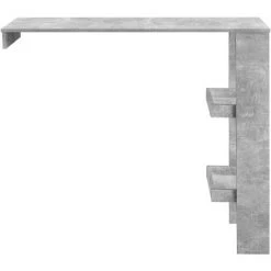 Table De Bar Sölvesborg 2 Compartiments Murale Effet Béton [en.casa] -Table haute et bar Soldes 29885066 4