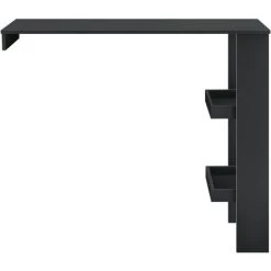 Table De Bar Sölvesborg 2 Compartiments Murale Noir [en.casa] -Table haute et bar Soldes 29885080 4