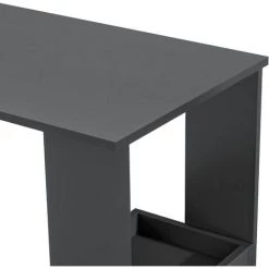 Table De Bar Sölvesborg 2 Compartiments Murale Gris Foncé [en.casa] -Table haute et bar Soldes 29885094 5