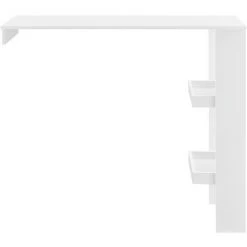 Table De Bar Sölvesborg 2 Compartiments Murale Blanc [en.casa] -Table haute et bar Soldes 29885107 4