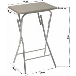 OSE Petite Table Rectangulaire Pliante -Table haute et bar Soldes 30056756 2