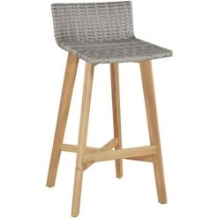 YOUTHUP Mobilier à D?ner D'extérieur 5 Pcs Bois D'acacia Solide - Brun -Table haute et bar Soldes 30092552 3