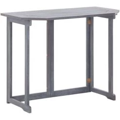 TRUE DEAL Mobilier De Bistro 4 Pcs Bois D'acacia Solide Gris -Table haute et bar Soldes 30121027 2