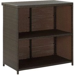 TRUE DEAL Ensemble De Bar 3 Pcs Résine Tressée Marron 11 TRUE DEAL Ensemble De Bar 3 Pcs Résine Tressée Marron -Table haute et bar Soldes 30363452 5