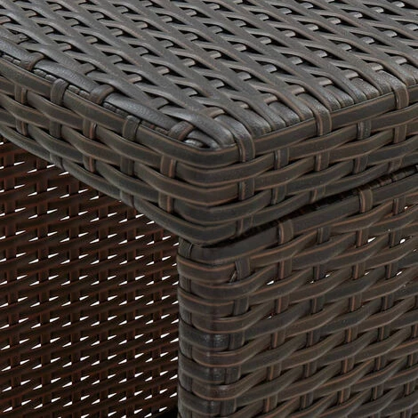 ASUPERMALL Meuble De Bar De Jardin 5 Pcs Et Coussins Resine Tressee Marron 4 ASUPERMALL Meuble De Bar De Jardin 5 Pcs Et Coussins Resine Tressee Marron – Image 2