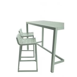 ESSENCIEL GREEN Table De Bar Rectangulaire En Aluminium Coloris Romarin - Romarin -Table haute et bar Soldes 30528248 5